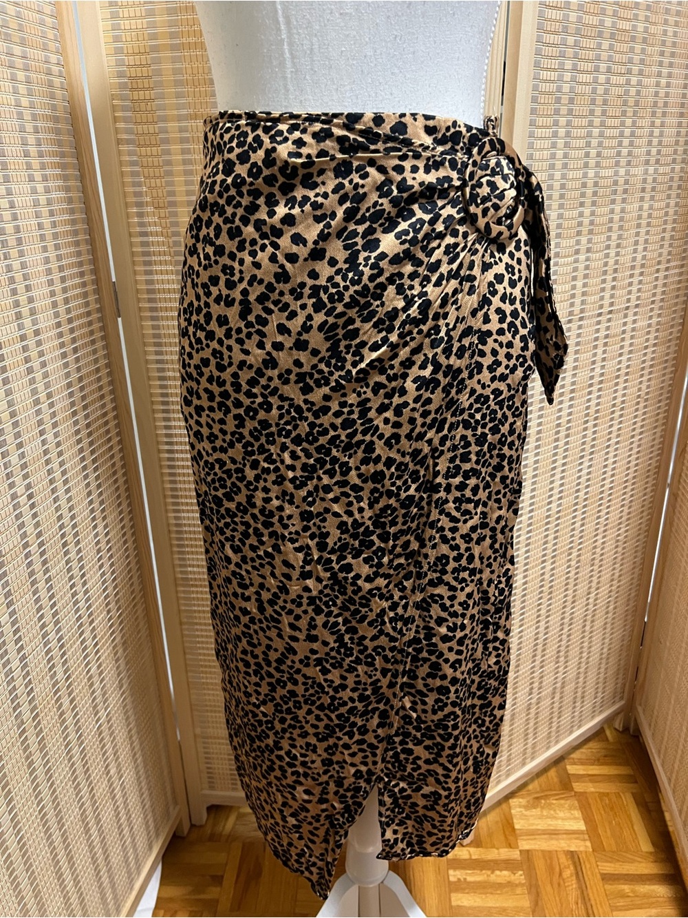 & Other Stories Leopard-Print Side Knot Sarong in Tan and Black